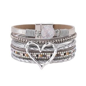 Multi-Layer Heart Magnetic Bracelet